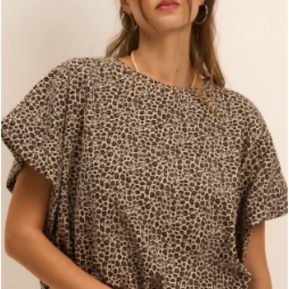 The Greii. Leopard Print Crop Top, NWT